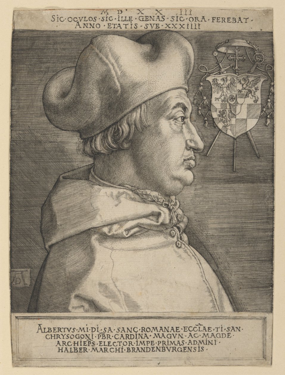 Kardinal Albrecht af Brandenburg (stor tavle) af Albrecht Dürer