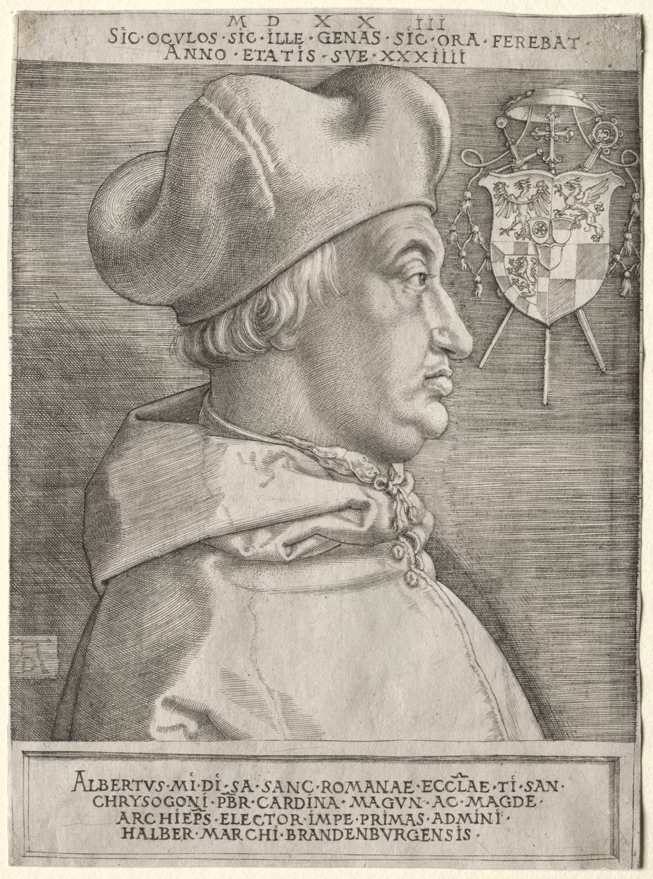Kardinal Albrecht af Brandenburg - Den store tallerken af Albrecht Dürer