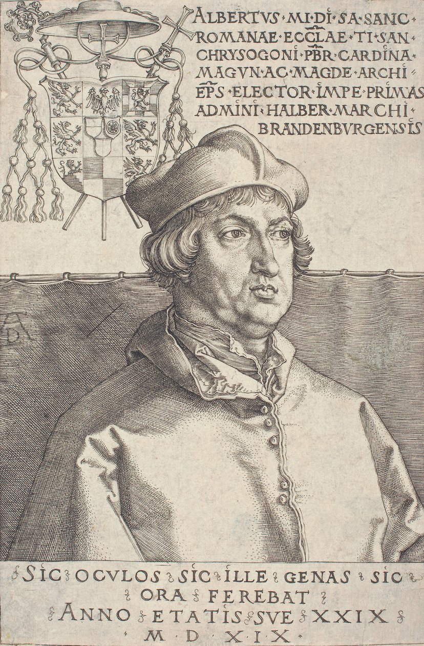 Kardinal Albrecht af Brandenburg Lille kardinal, 1519. af Albrecht Dürer