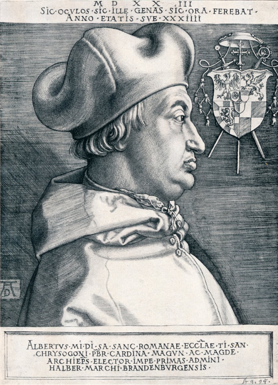 Kardinal Albrecht af Brandenburg Den store kardinal, 1523 1906 af Albrecht Dürer
