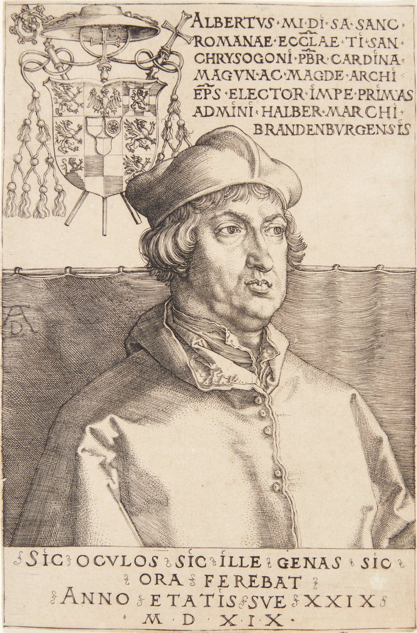 kardinal Albrecht af Brandenburg; eller Den lille kardinal af Albrecht Dürer
