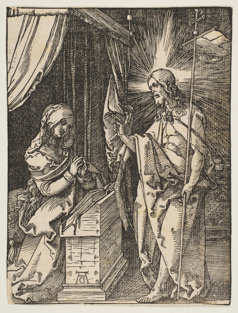 Kristus viser sig for sin mor, fra The Small Passion, ca. 1510. af Albrecht Dürer