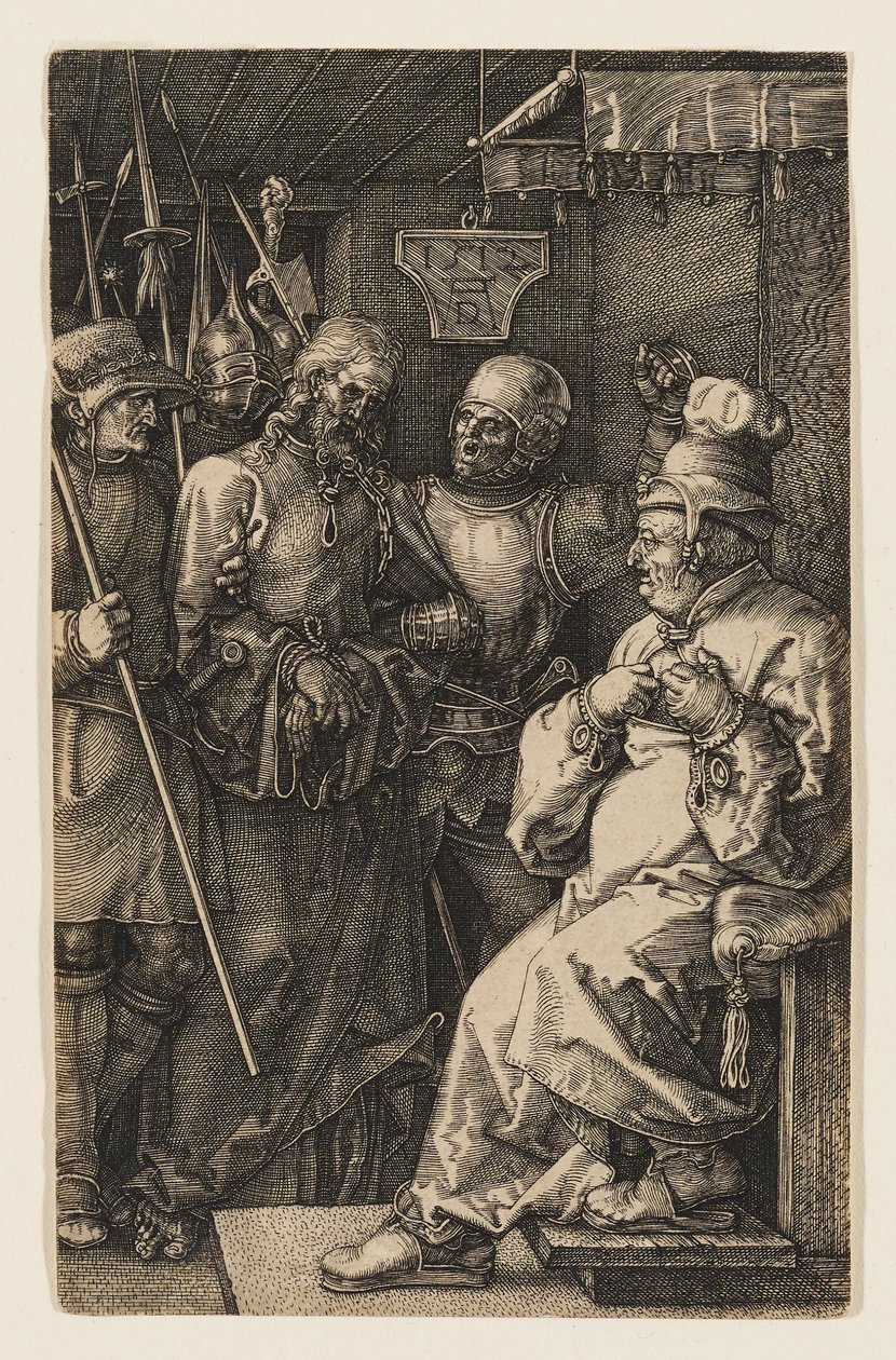 Kristus foran Kajafas af Albrecht Dürer