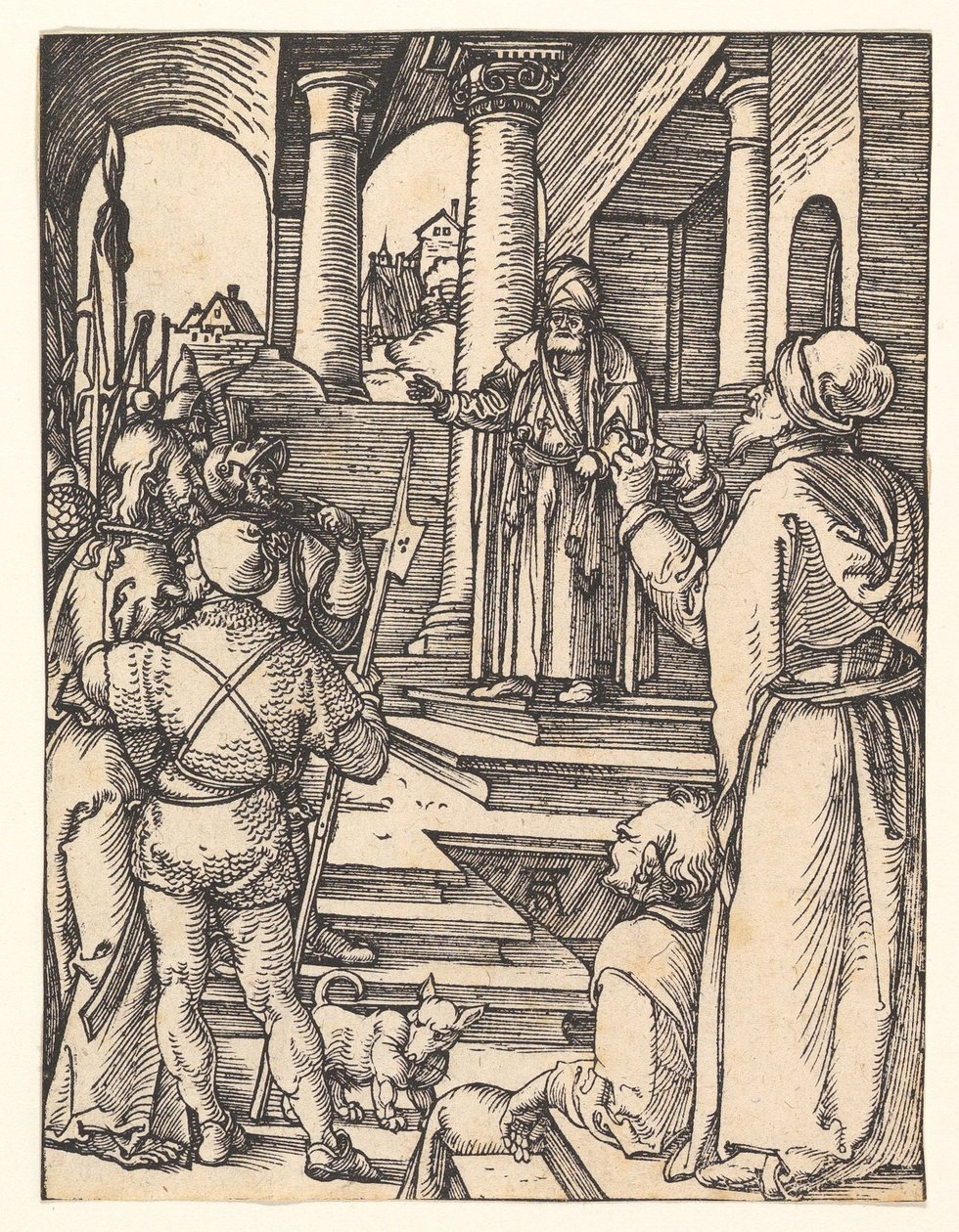 Kristus for Pilatus, fra "Den lille passion" af Albrecht Dürer