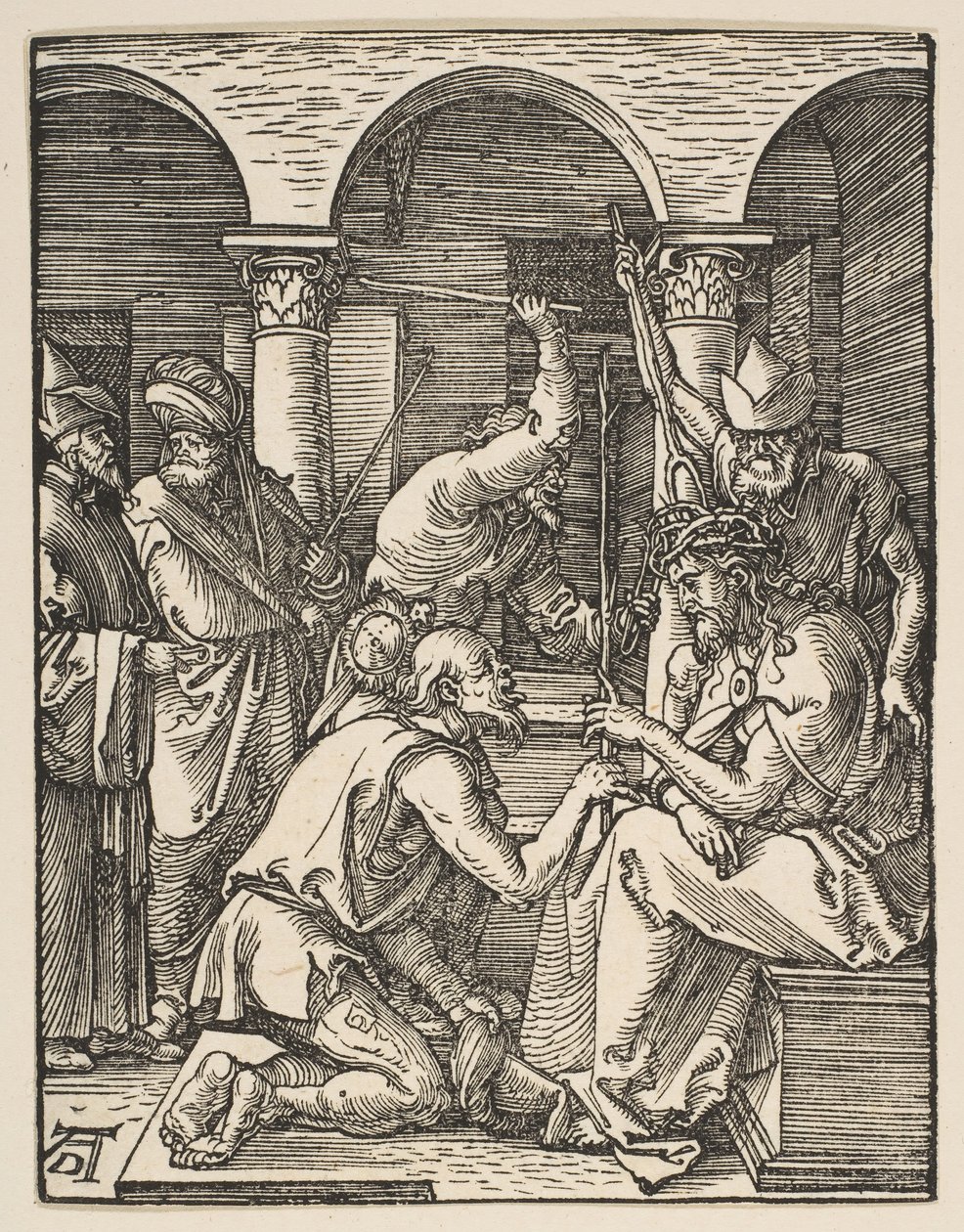 Kristus kronet med torne, fra Den lille lidenskab, ca. 1509. af Albrecht Dürer