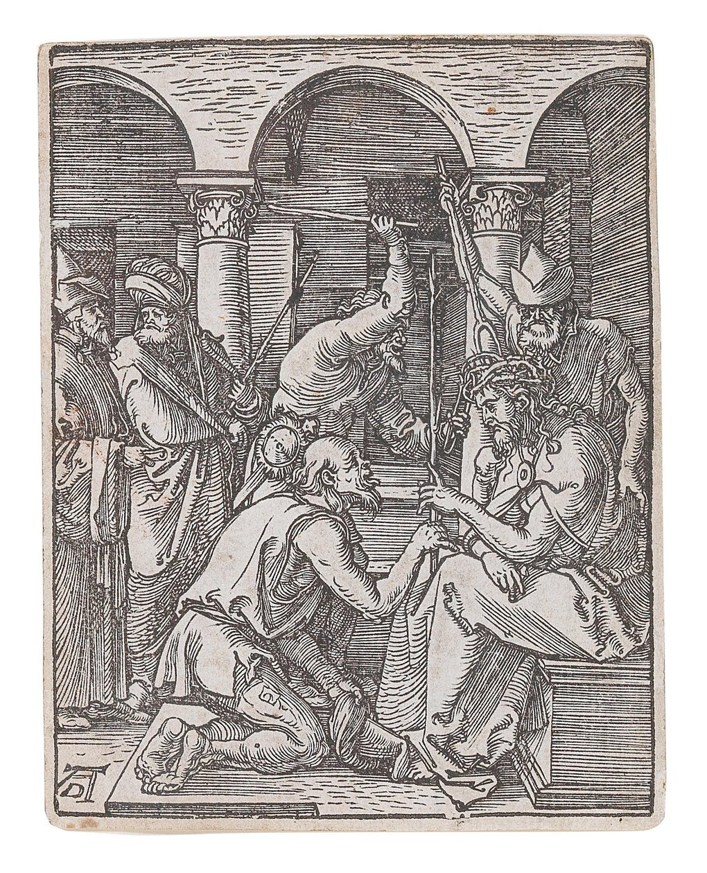 Kristus kronet med torne, fra serien Den lille lidenskab, ca 1509-1511. af Albrecht Dürer