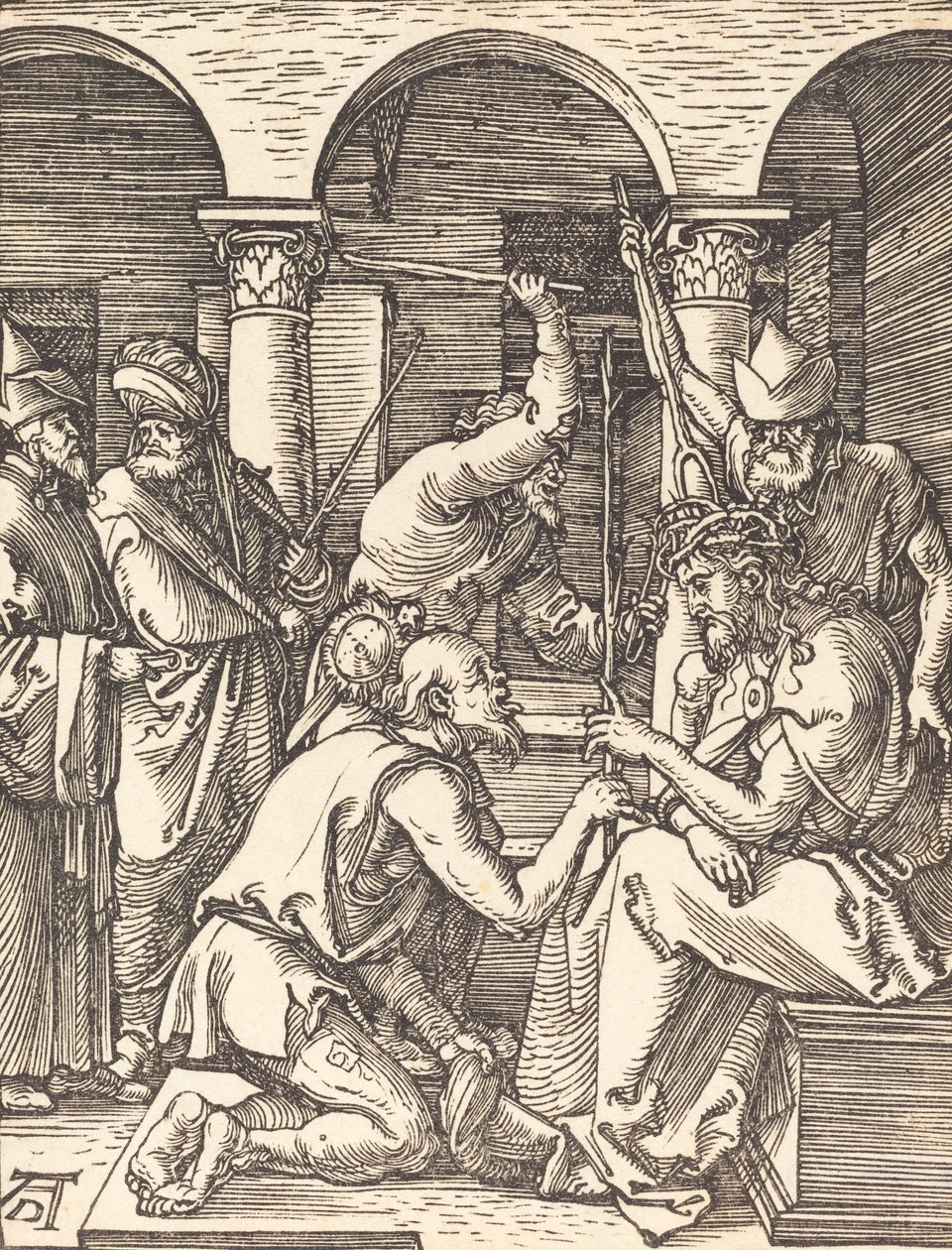 Kristus kronet med torne, sandsynligvis ca. 15091510. af Albrecht Dürer