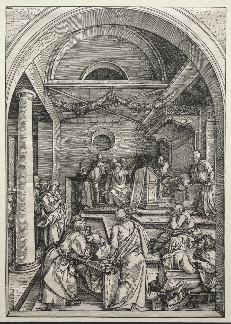 Kristus disputerer med læger, ca. 1503-1504. af Albrecht Dürer
