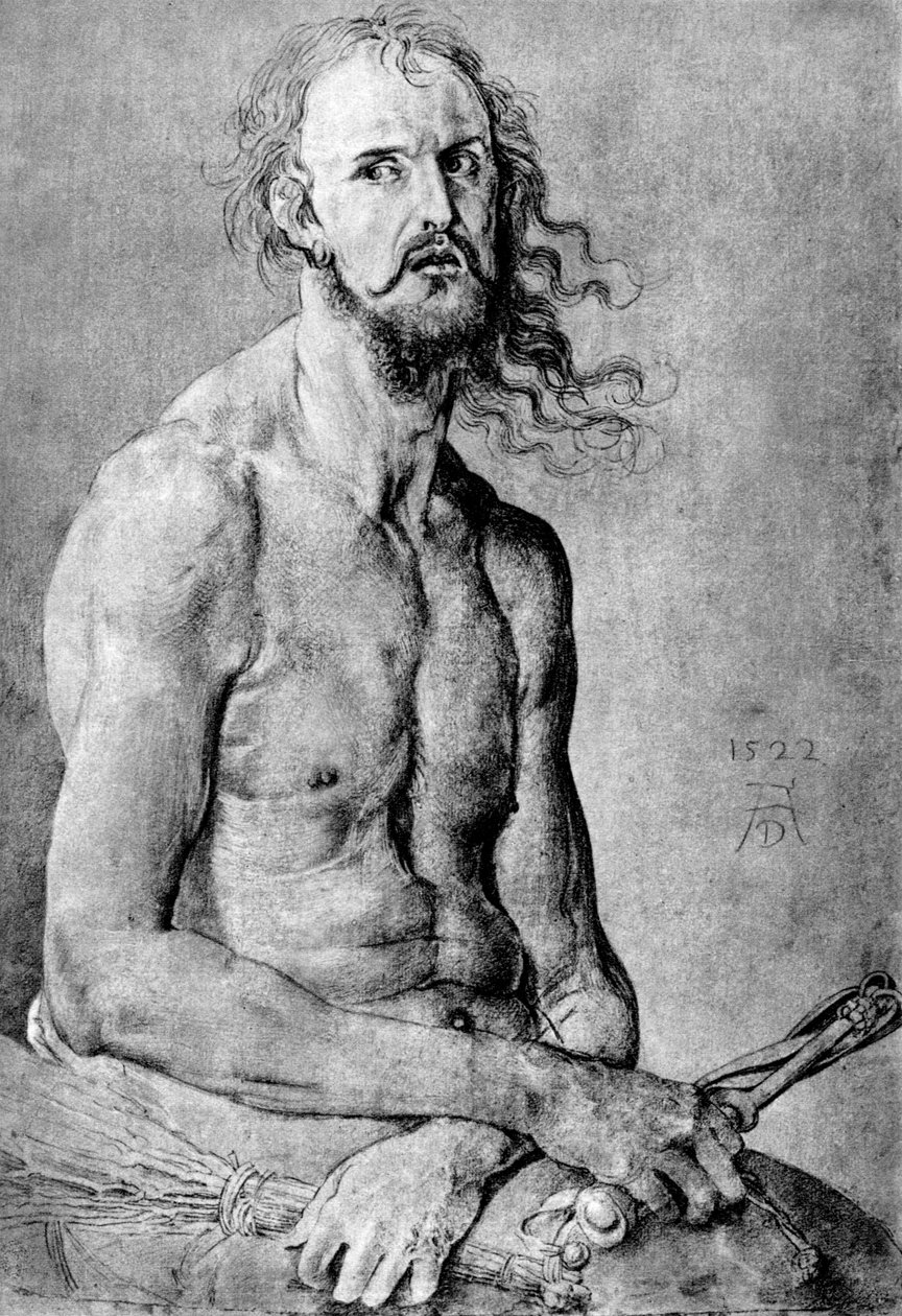 Christ, Man of Sorrow, med Durers Features, 1522, 1936 af Albrecht Dürer