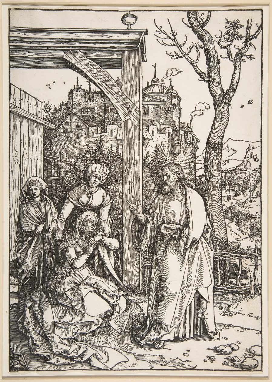 Kristus tager afsked med sin mor, fra Jomfruens liv, ca. 1504. af Albrecht Dürer