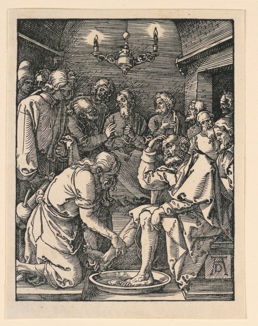 Kristus vasker fødderne, fra The Little Passion Series af Albrecht Dürer