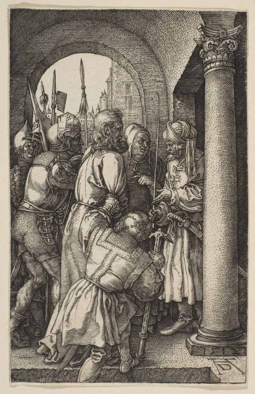 Kristus for Pilatus, fra «Passionen» af Albrecht Dürer