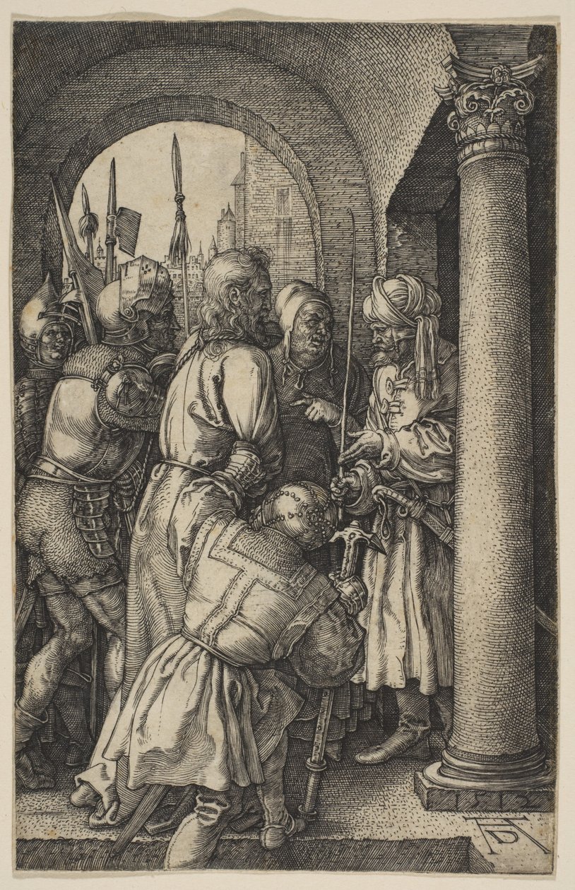 Kristus for Pilatus, fra «Lidelsen» af Albrecht Dürer