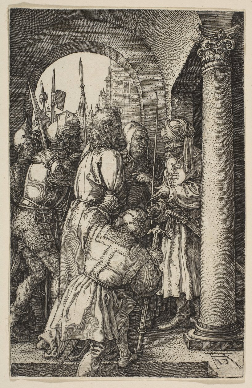 Kristus før Pilatus, fra The Passion, 1512. af Albrecht Dürer