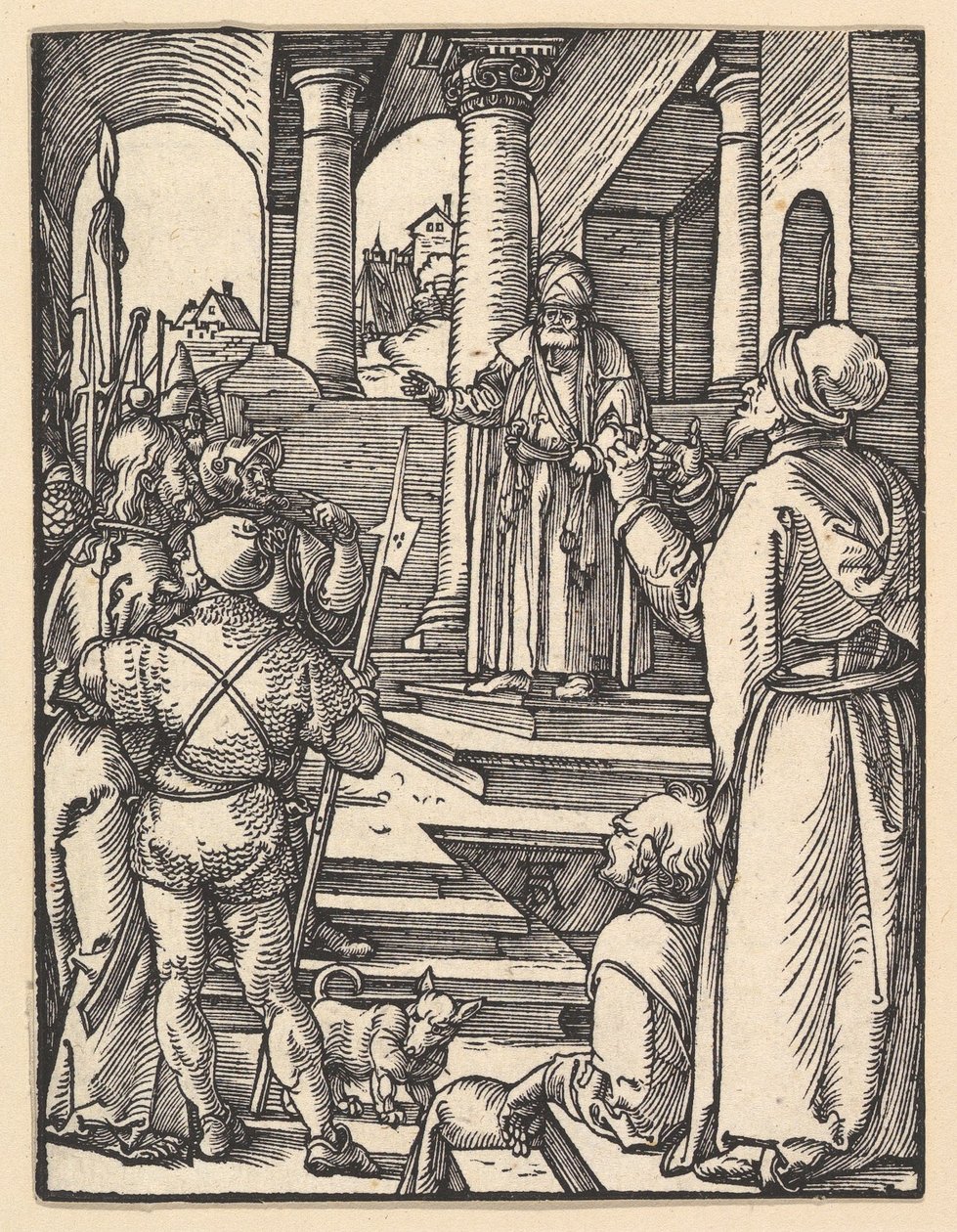 Kristus for Pilatus, fra »Den lille passion« af Albrecht Dürer