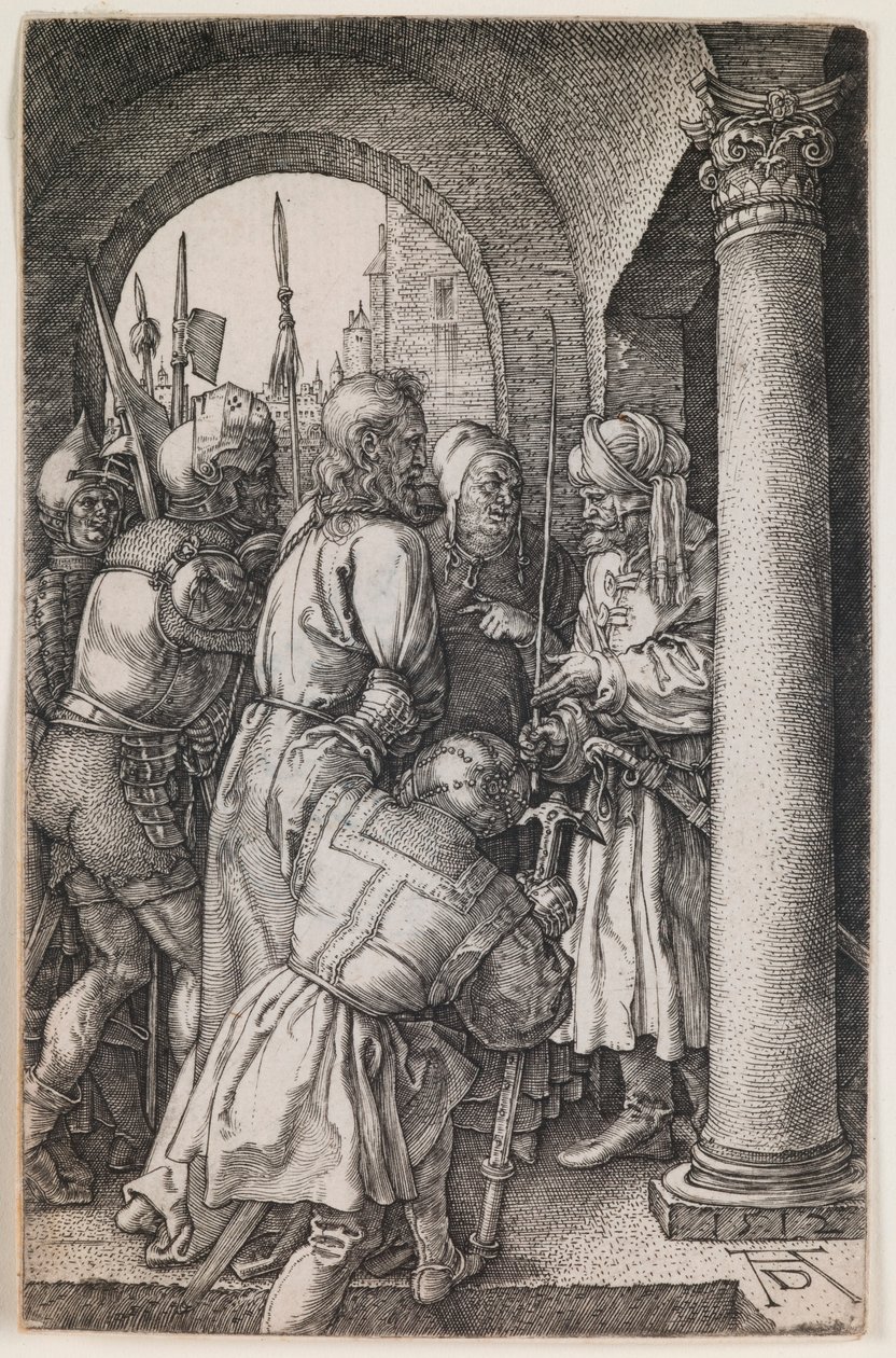 Kristus før Pilatus, fra serien "The Engraved Passion" af Albrecht Dürer