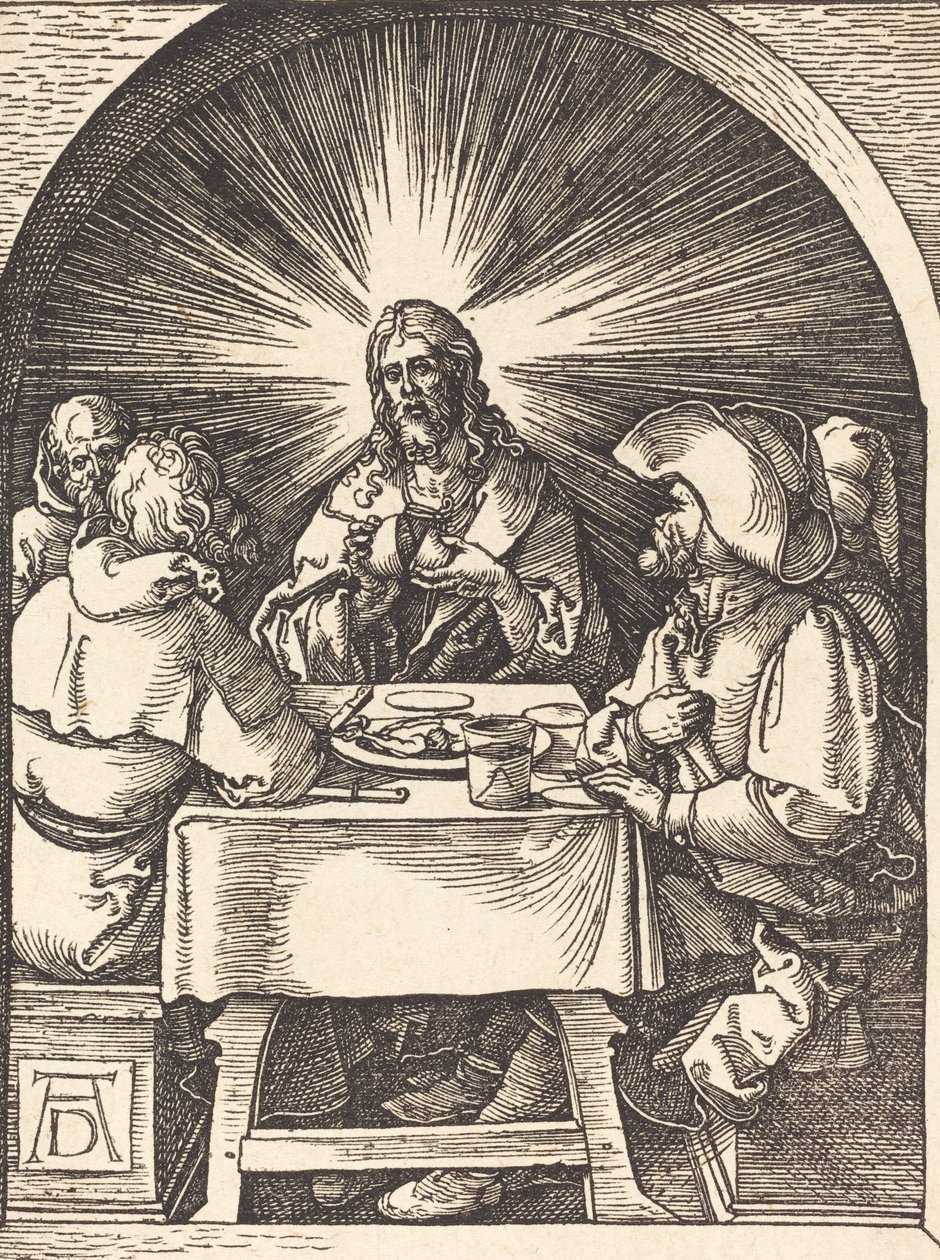 Kristus i Emmaus, sandsynligvis ca. 15091510. af Albrecht Dürer