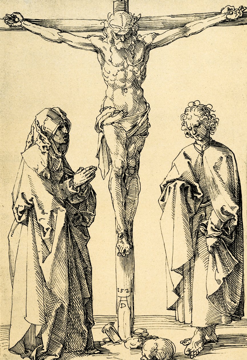 Kristus på korset med Maria og Johannes af Albrecht Dürer