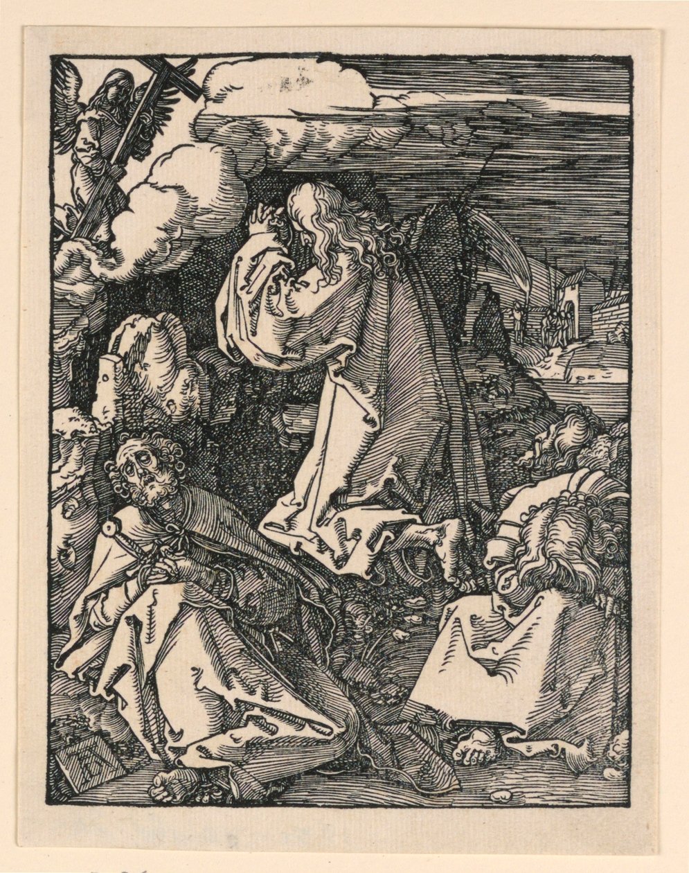 Kristus på Oliebjerget (Kvalen i haven), fra The Little Passion Series af Albrecht Dürer