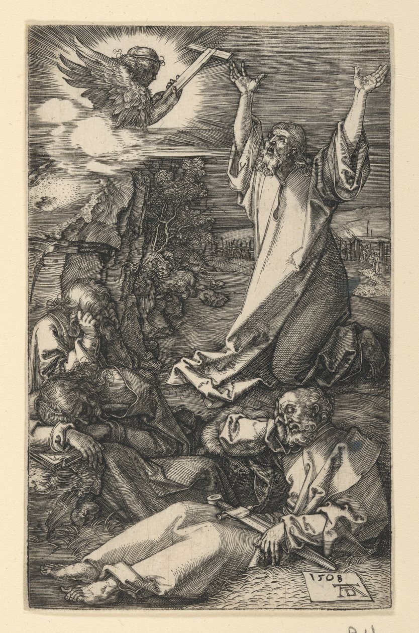 Kristus på Oliebjerget, fra Den graverede passion af Albrecht Dürer