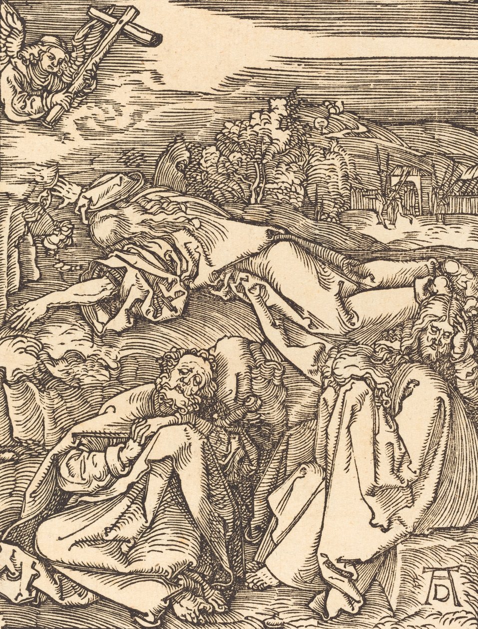 Kristus på Oliebjerget, sandsynligvis ca. 15091510. af Albrecht Dürer