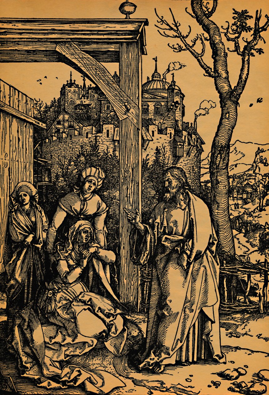 Kristus tager afsked med sin mor., Kristus tager afsked med sin mor, 1504-1505. af Albrecht Dürer