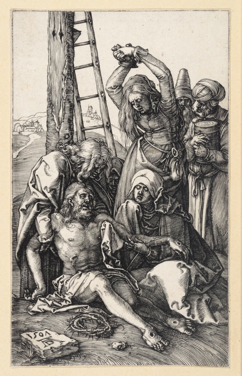 Kristi begrædelse (Kobberstikspassionen) af Albrecht Dürer
