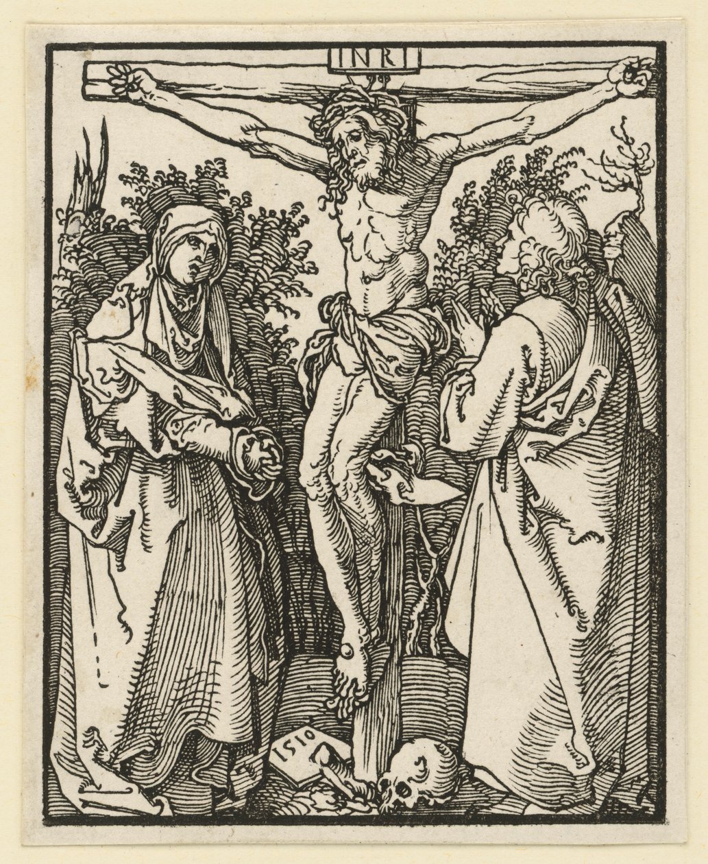 Kristus på korset med Maria og Johannes af Albrecht Dürer