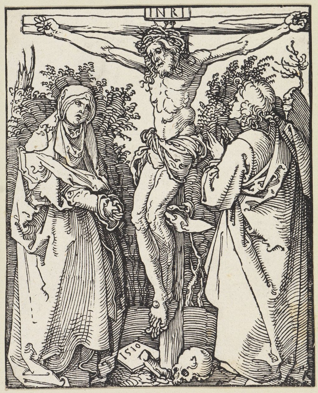 Kristus på korset med Maria og Johannes af Albrecht Dürer