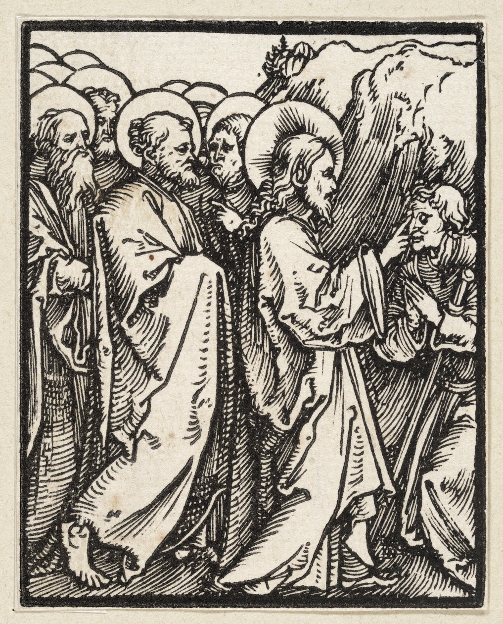 Kristus helbreder en blind (fra: Postilla, 43 træsnit) af Albrecht Dürer