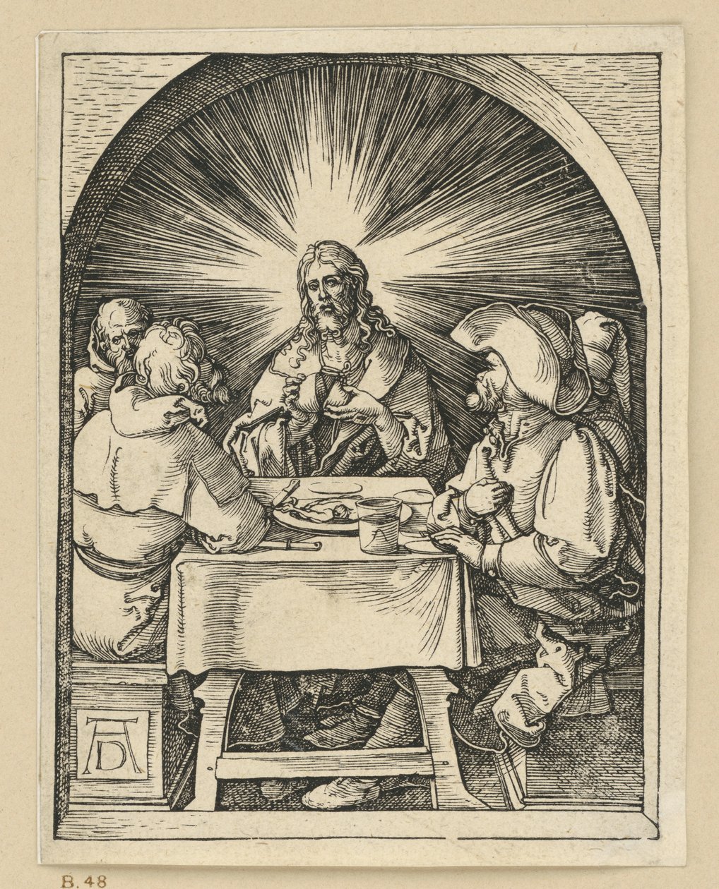 Kristus i Emmaus (Den lille passion) af Albrecht Dürer