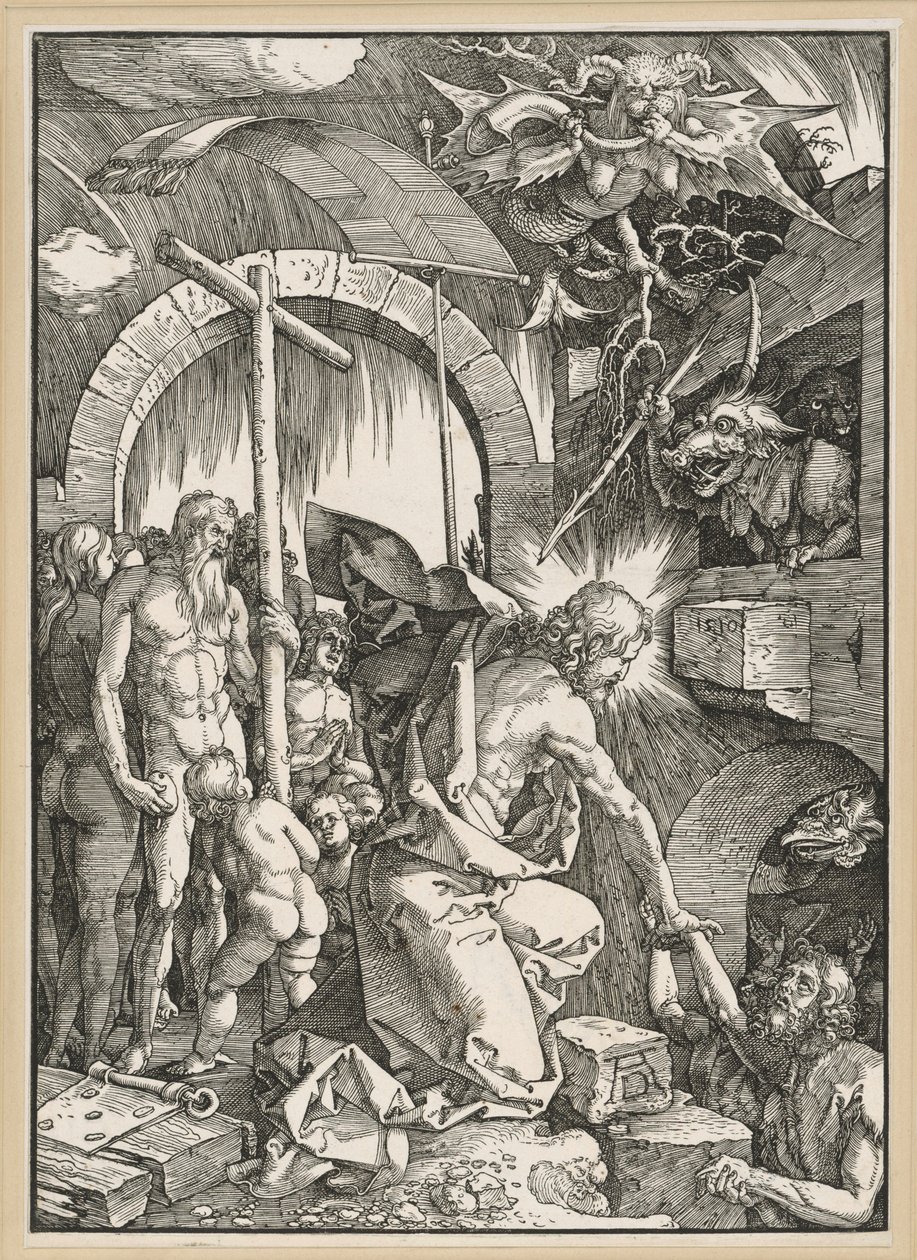 Kristus i forgården til helvede (Den store passion) af Albrecht Dürer