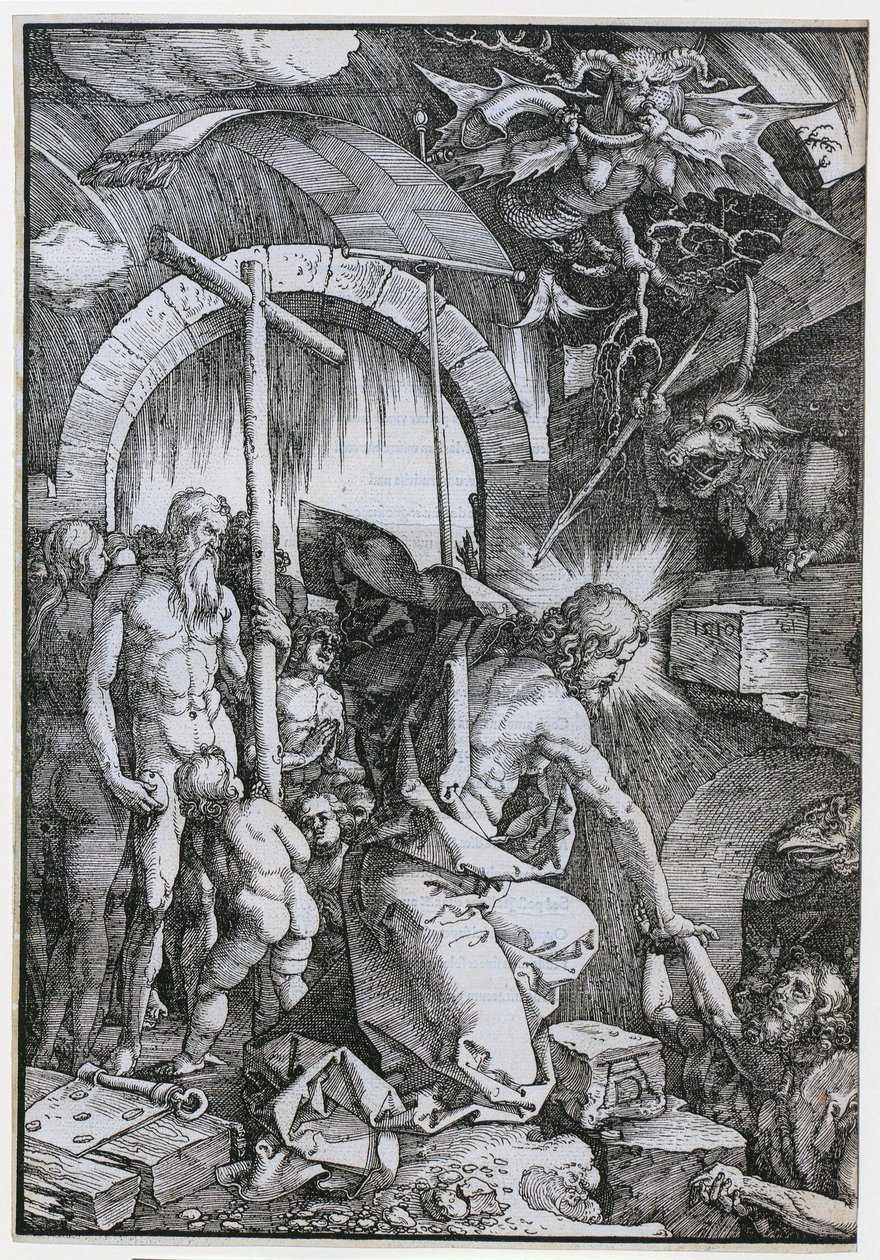 Kristus i forhelvede, blad 11 i serien »Den store passion« af Albrecht Dürer