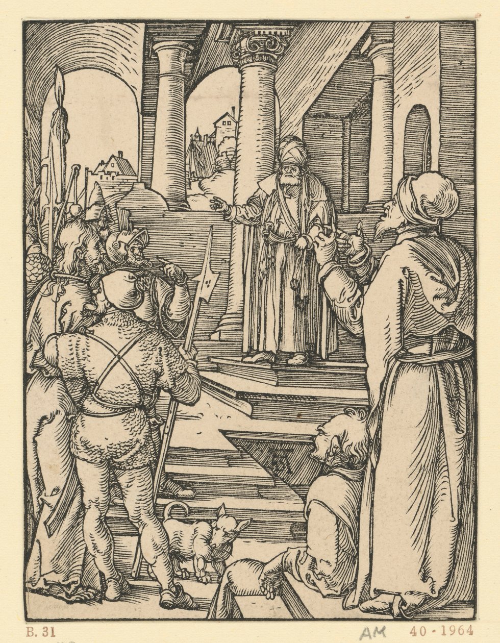 Kristus for Pilatus (Den lille passion) af Albrecht Dürer