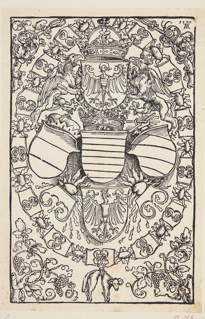 Våbenskjold af Maximilian I som konge af romerne af Albrecht Dürer