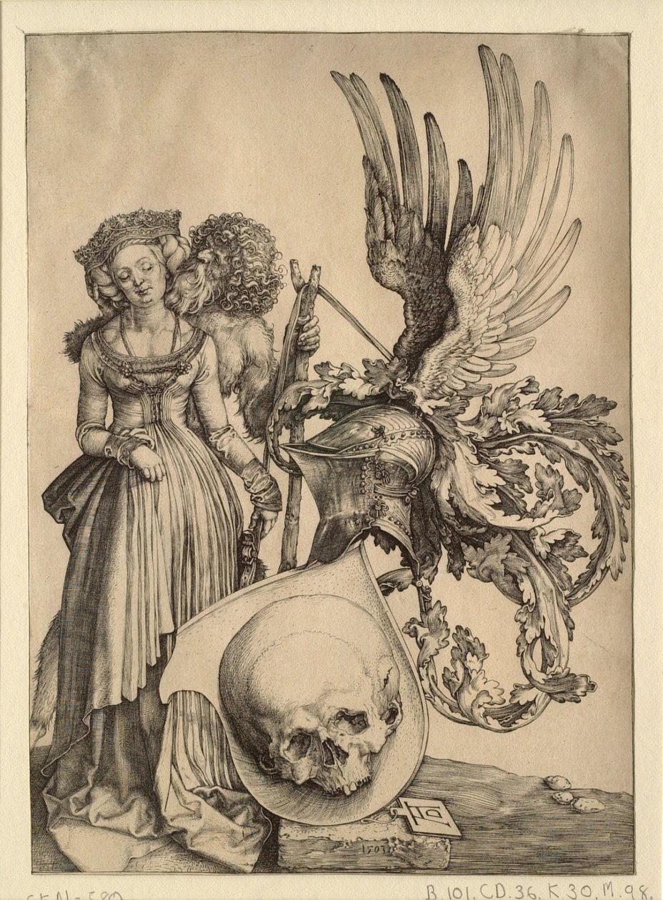 Våbenskjold med et kranium af Albrecht Dürer