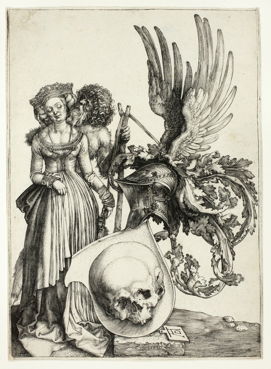 Våbenskjold med kranie af Albrecht Dürer
