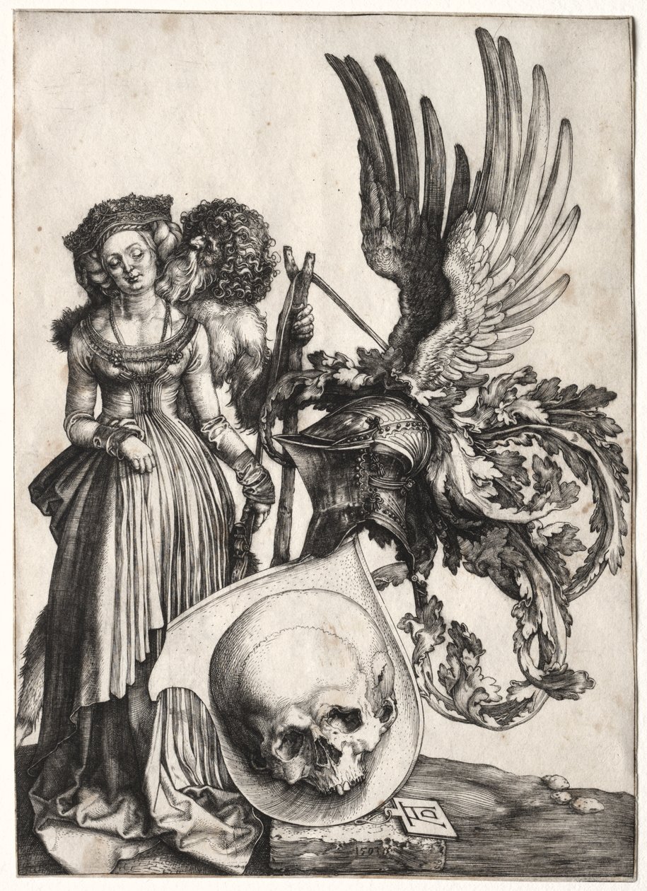 Våbenskjold med kranie af Albrecht Dürer