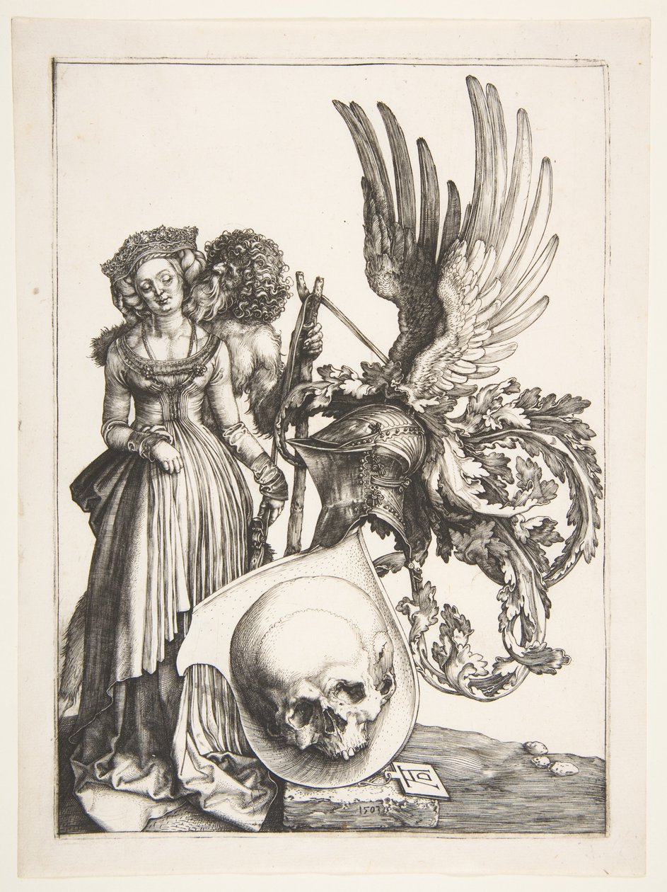 Våbenskjold med et kranium af Albrecht Dürer