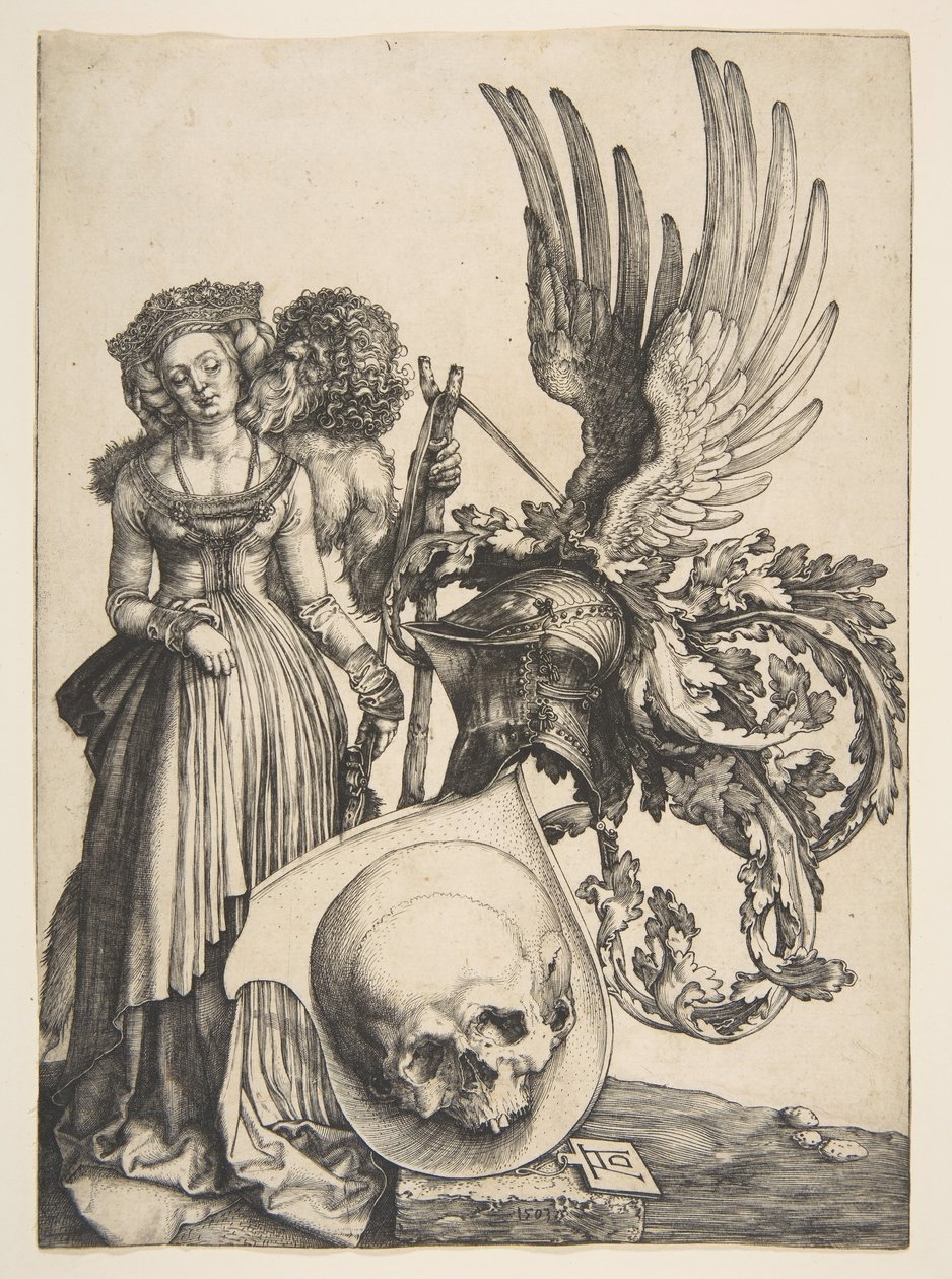 Våbenskjold med kranie, 1503. af Albrecht Dürer
