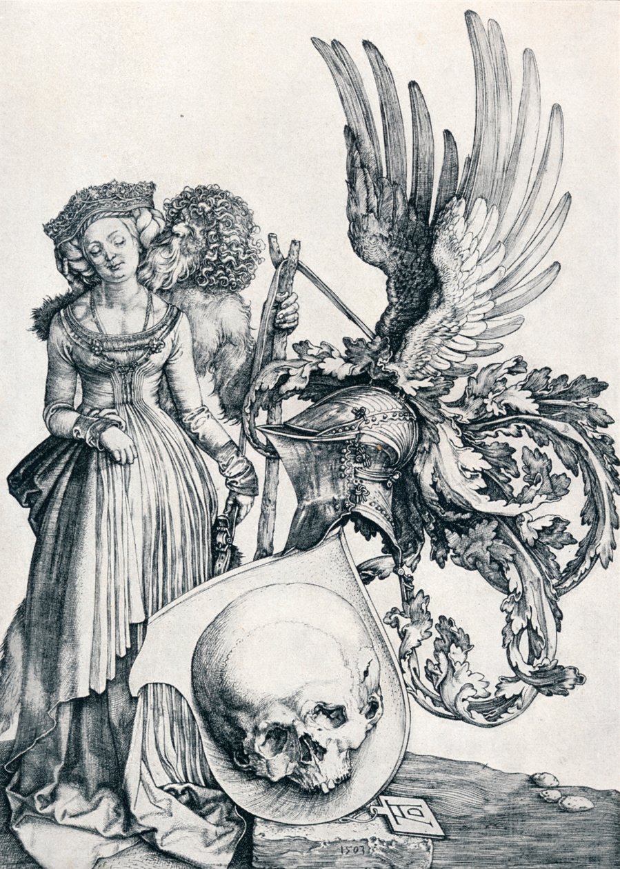 Våbenskjold med kranie, 1503 1906 af Albrecht Dürer
