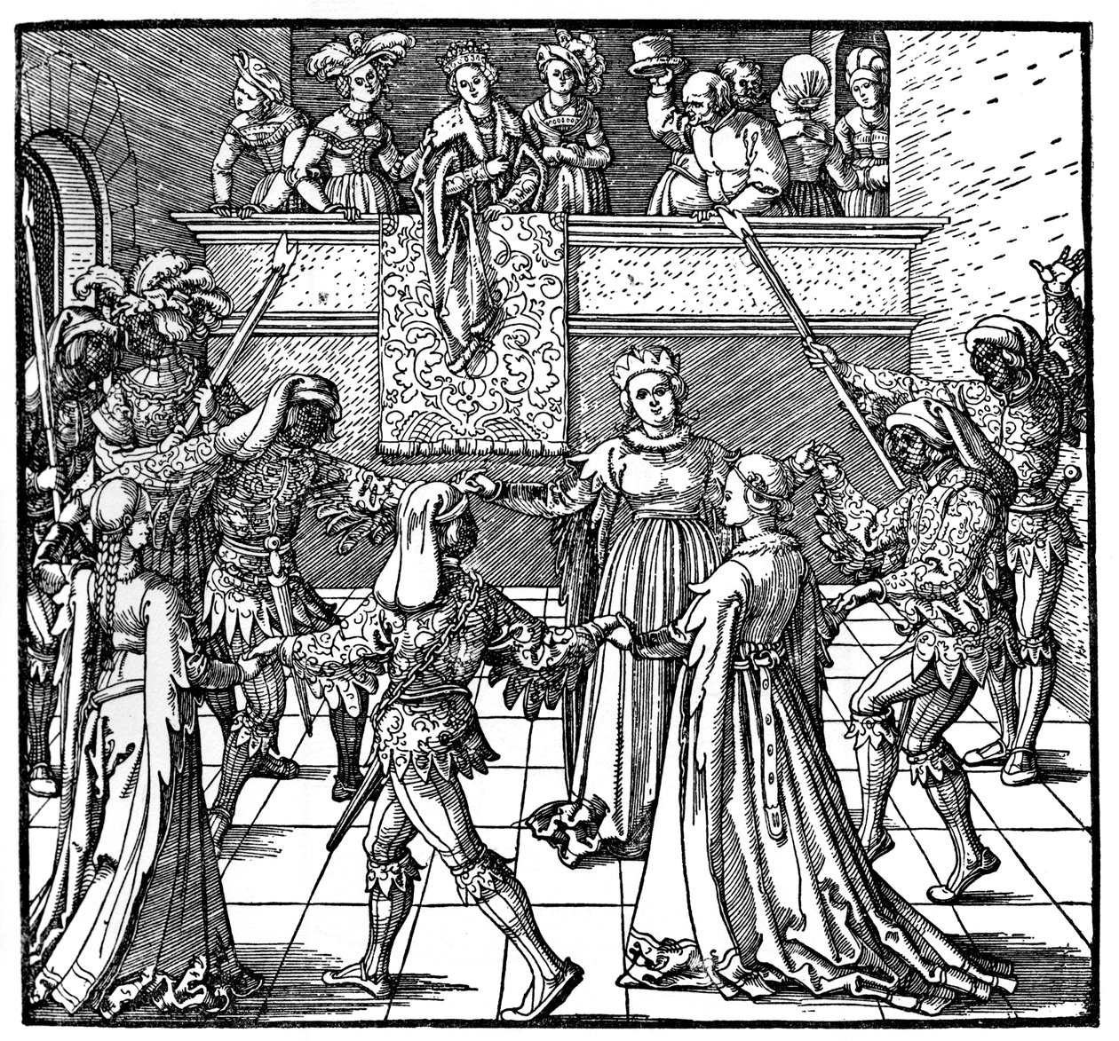 Dance by Torchlight, Augsburg, 1516, 1936 af Albrecht Dürer