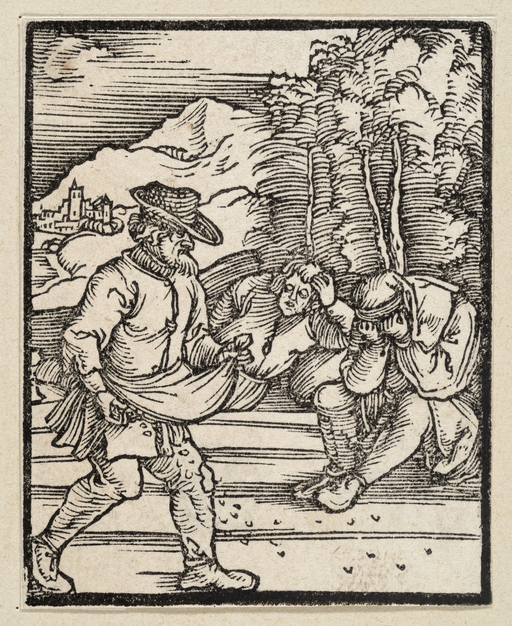 Lignelsen om fjenden, der sår ukrudt (fra: Postilla, 43 træsnit) af Albrecht Dürer