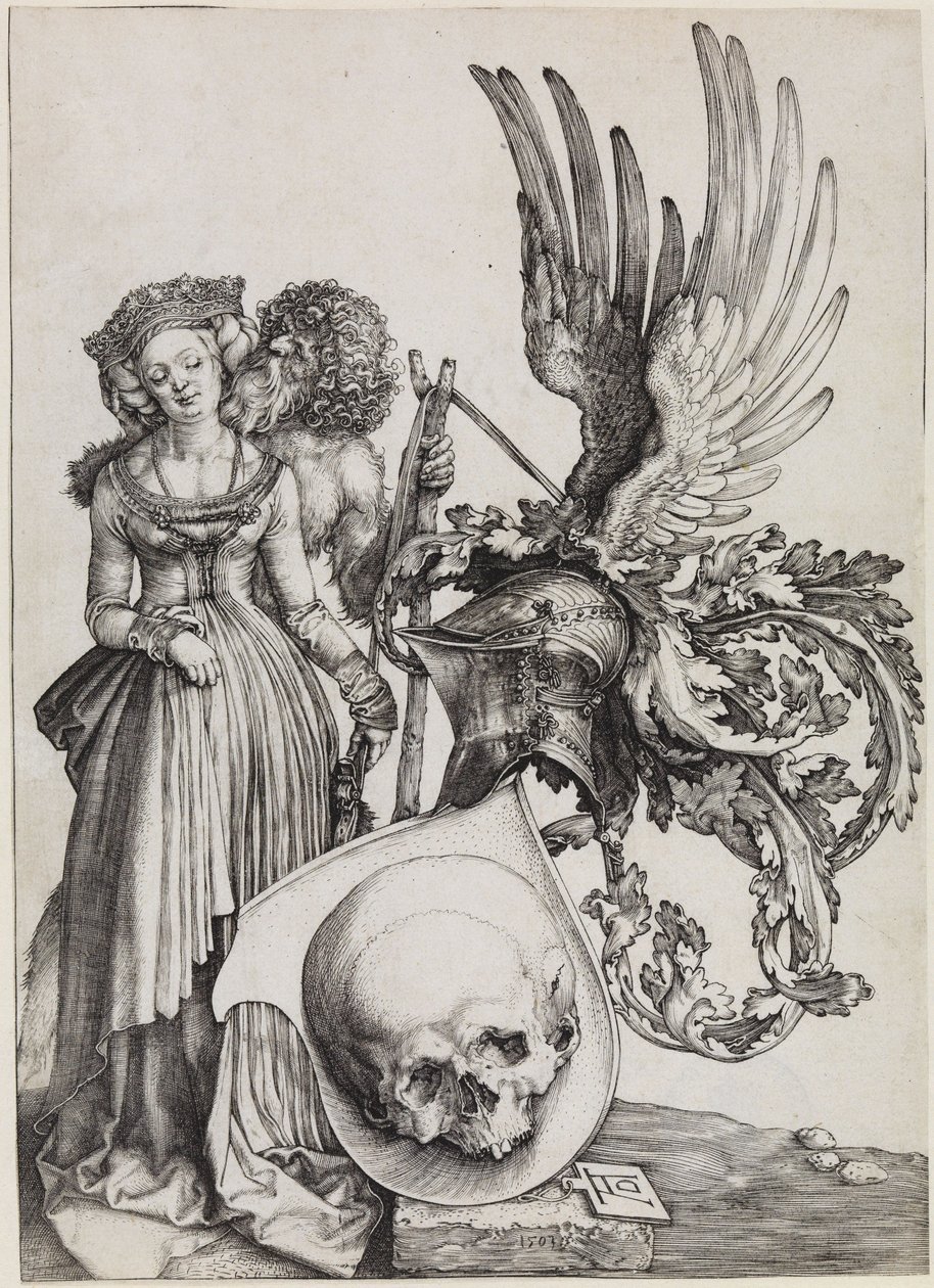 Våbenskjoldet med dødningehovedet af Albrecht Dürer