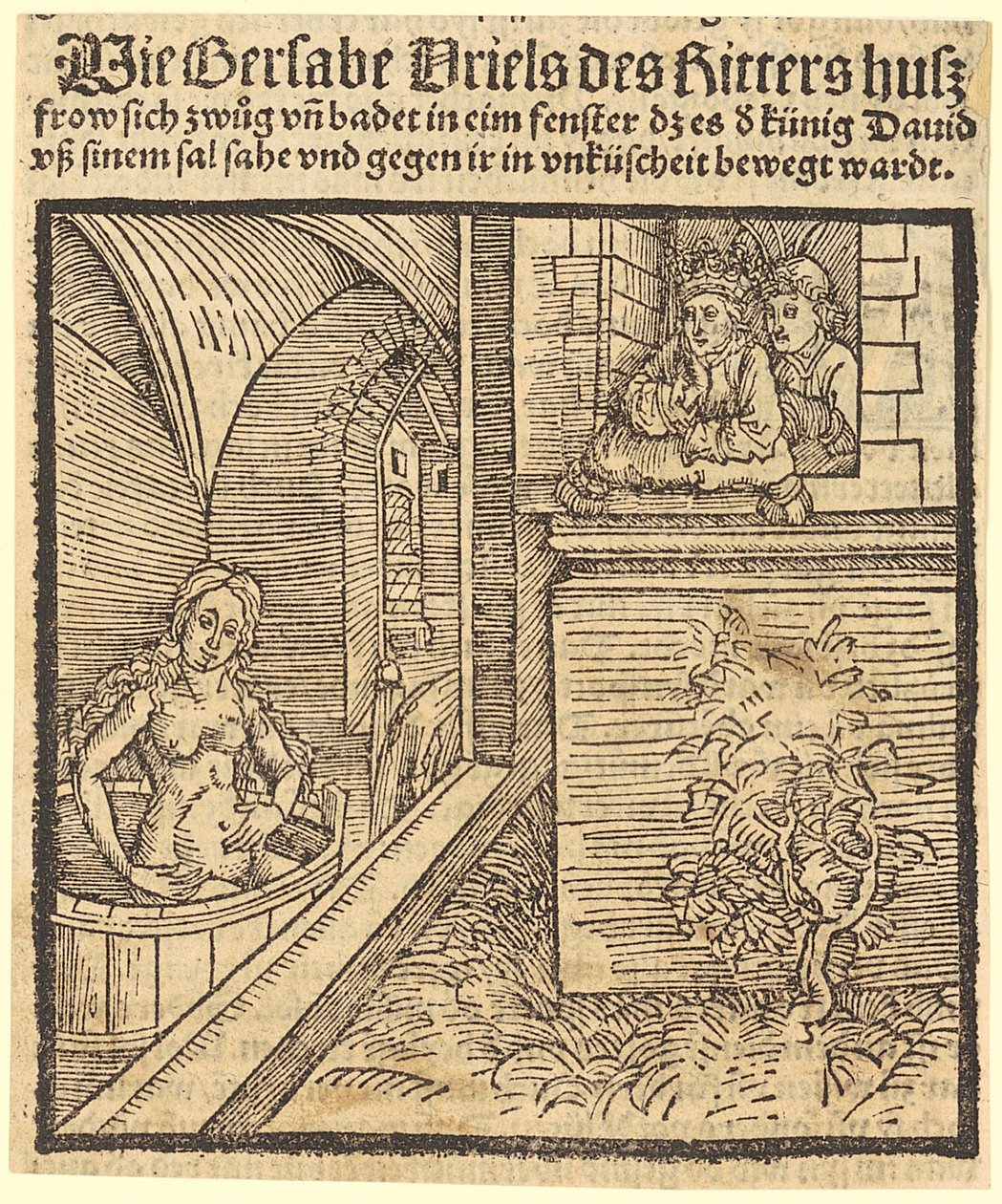 David ser Batseba bade sig af Albrecht Dürer