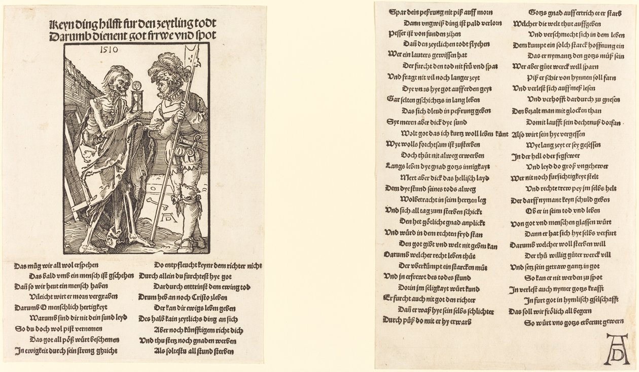 Døden og Lansquenet af Albrecht Dürer