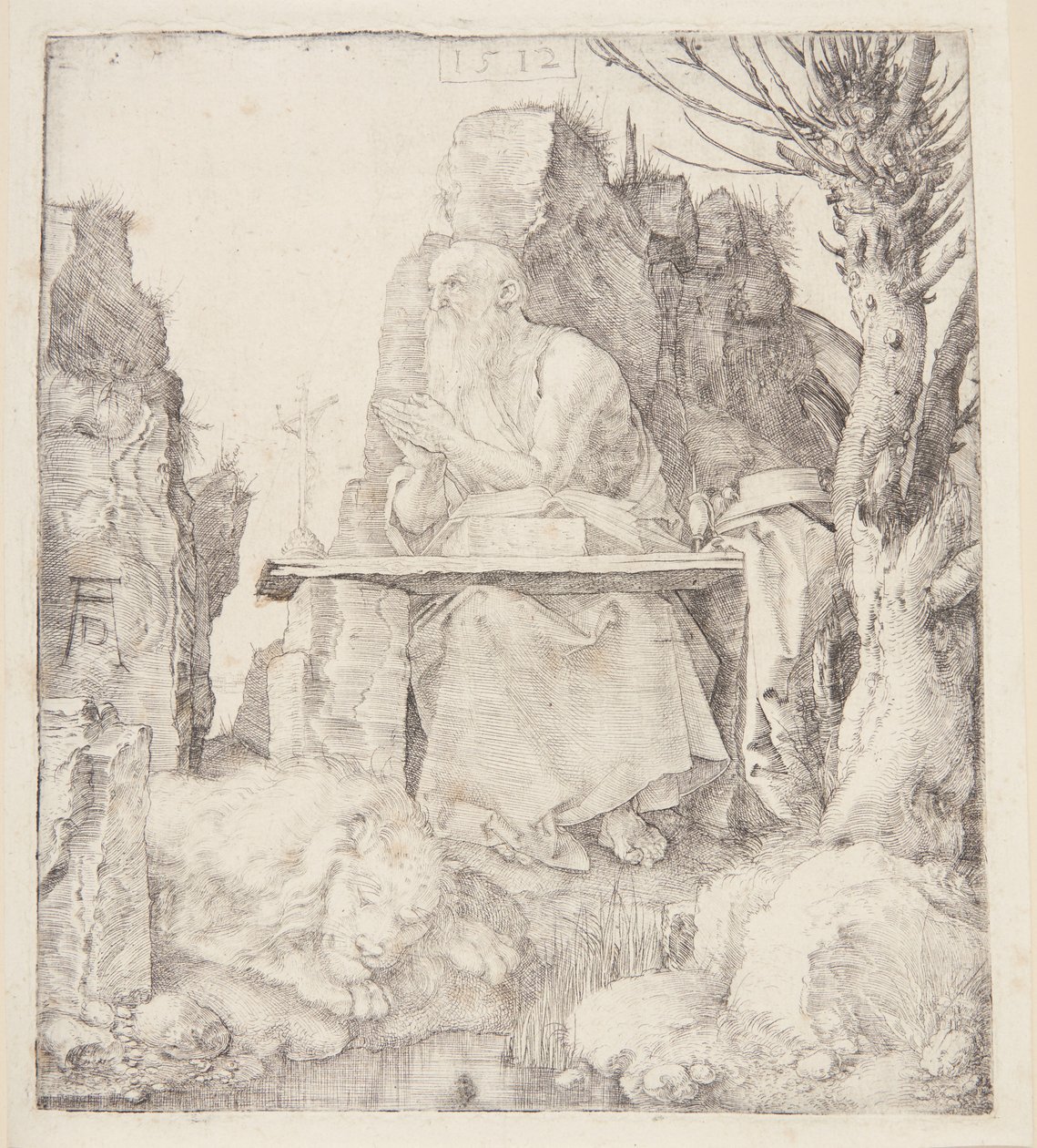 Den hellige Hieronymus ved et stynet piletræ af Albrecht Dürer