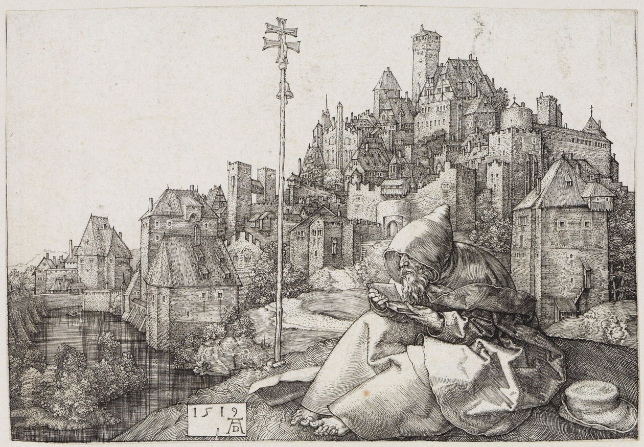 Sankt Antonius foran byen af Albrecht Dürer