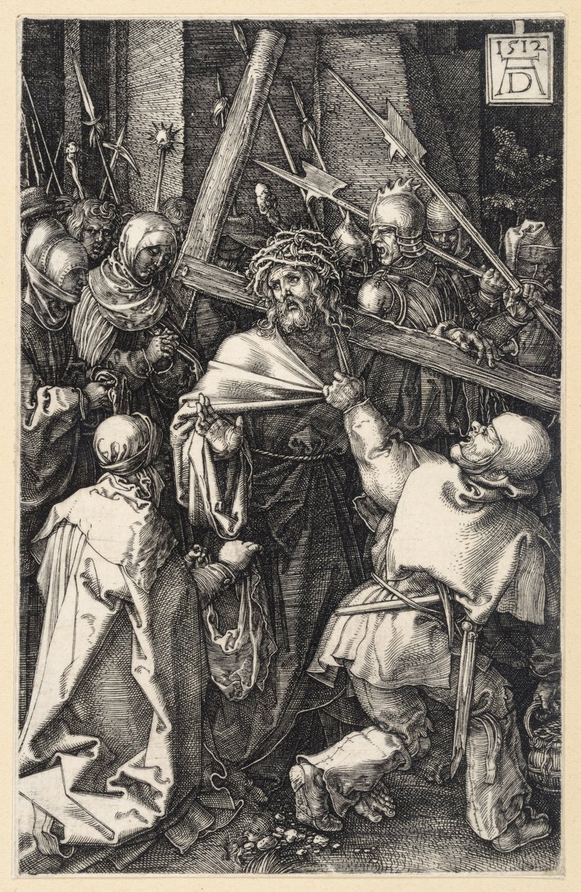 Den lidende Kristus ved piskesøjlen (Kupferstich-Passion) af Albrecht Dürer