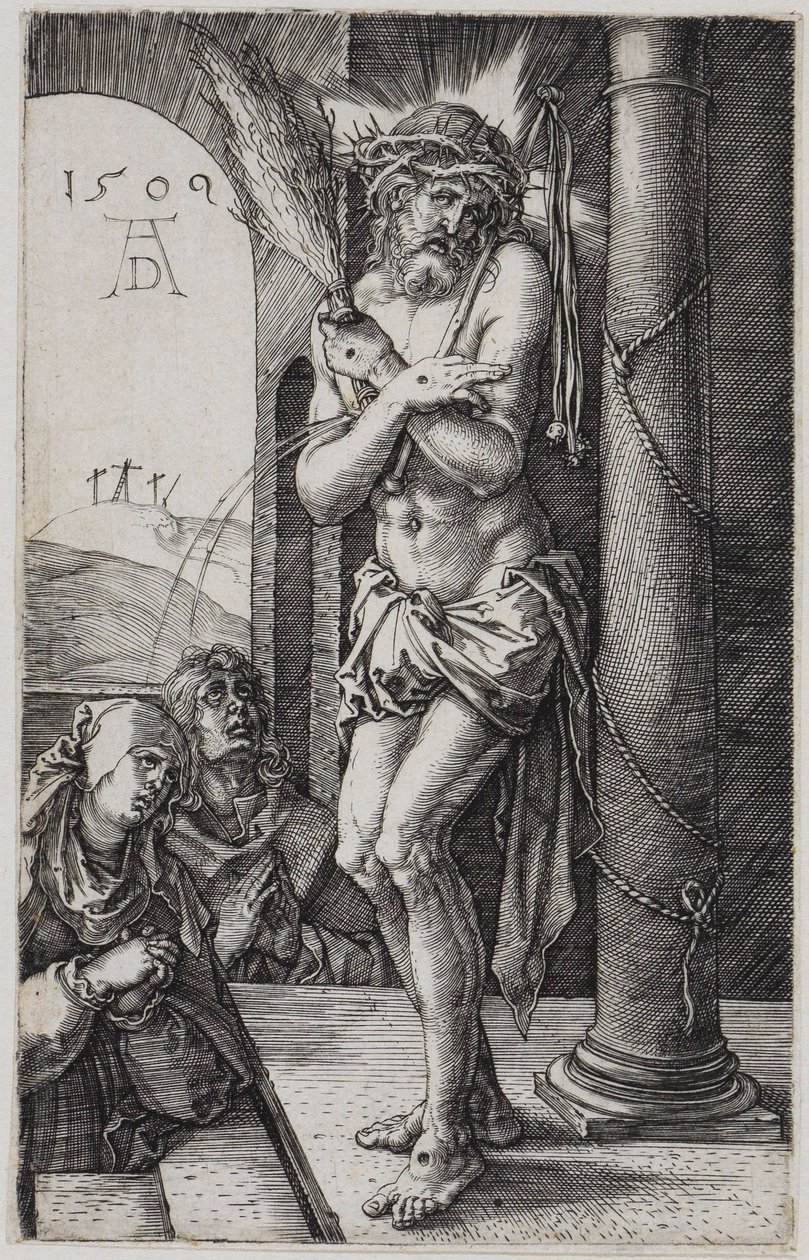 Smertensmanden foran Maria og Johannes af Albrecht Dürer